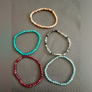 Gemstone stretchy bracelets